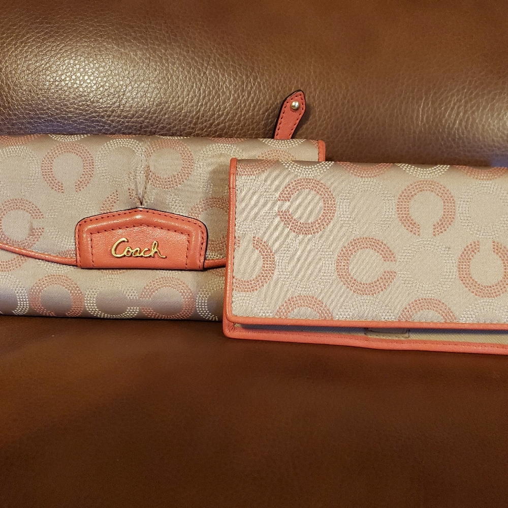 Coach wallet and checkbook cover
